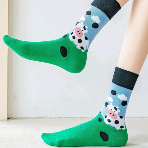 Cartoon Animal Print Crew Socks - Picture 3 of 4